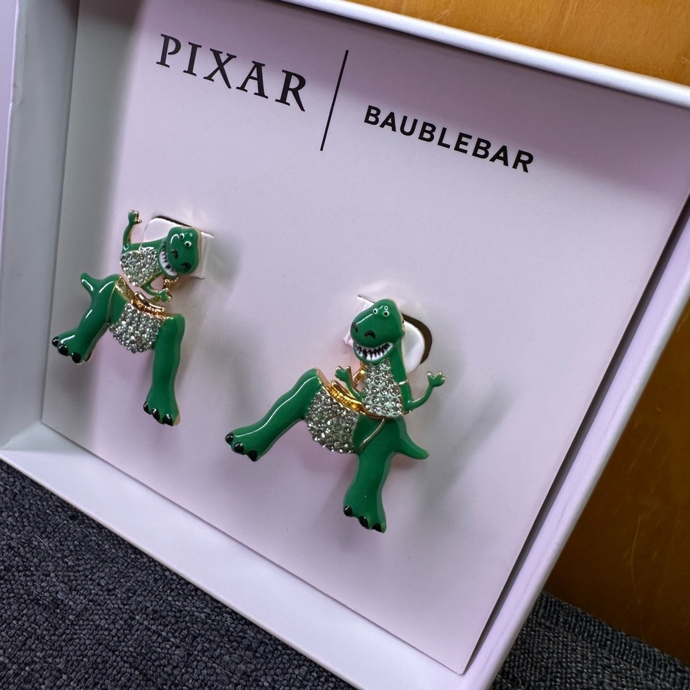 BaubleBar x Pixar Disney Toy Story earrings Rex New in box